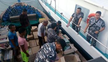  Lantamal Amankan Kapal Penyelundup Sembako Ilegal dari Singapura